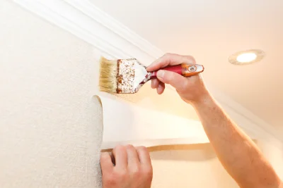 Pose de papier peint à Offekerque — revêtements muraux et toiles de verre